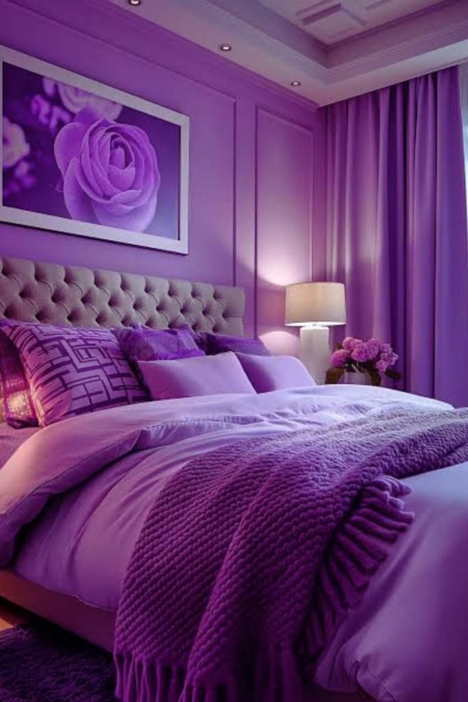 03.Purple Color Theme Bedroom: Mystery, Spirituality & Deep Relaxation