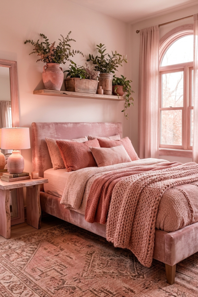 01.Pink Color Theme Bedroom: Softness, Love & Tender Optimism