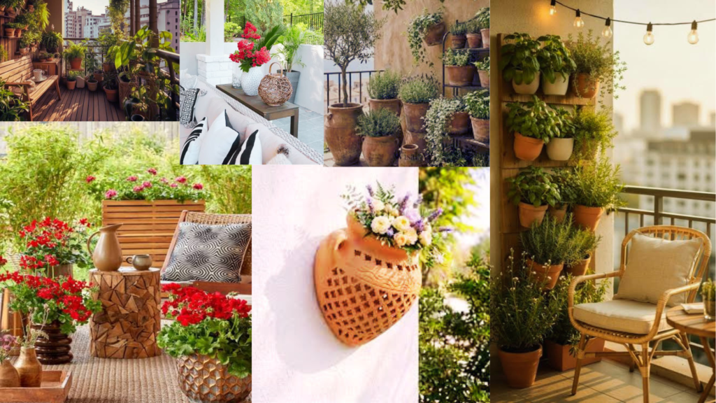 Incorporate Vases and Accessories Intentionally for balcony