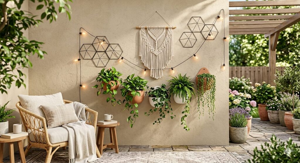 Transform your bare exterior with creative Outdoor wall decor! Discover Minimalist Outdoor wall Decor, Statement Wall Hangings, and Balcony wall Design Ideas for a dreamy space.