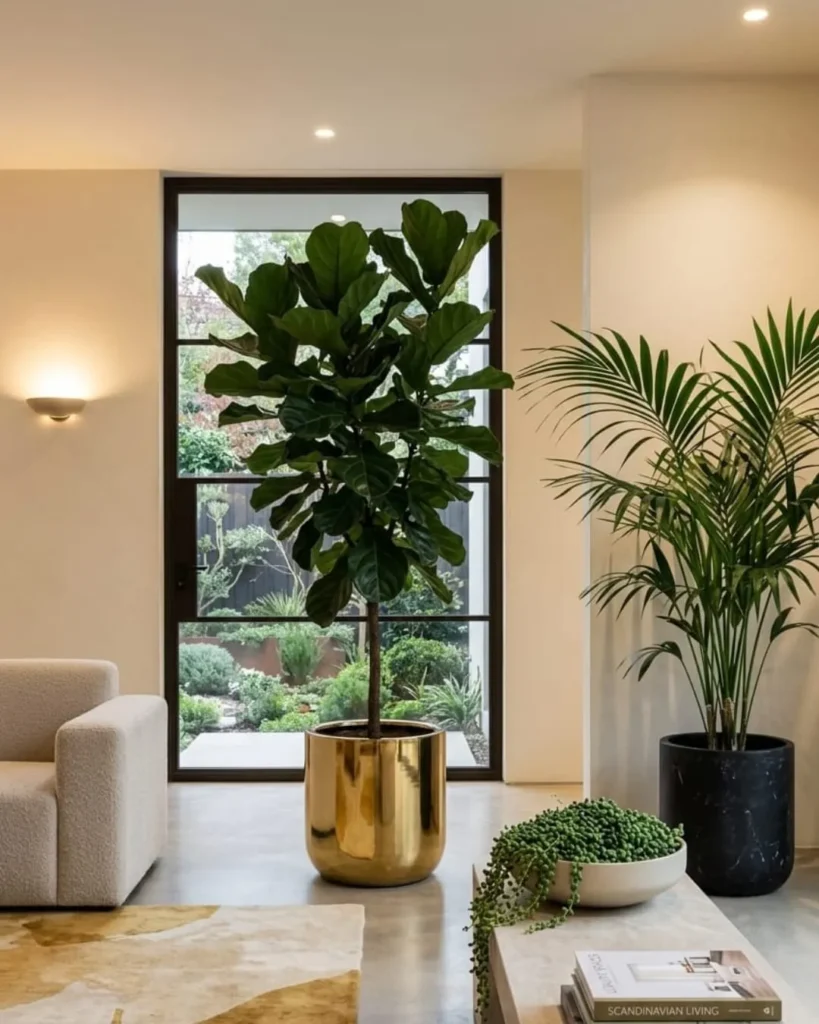 Use a Tall Floor Plant
