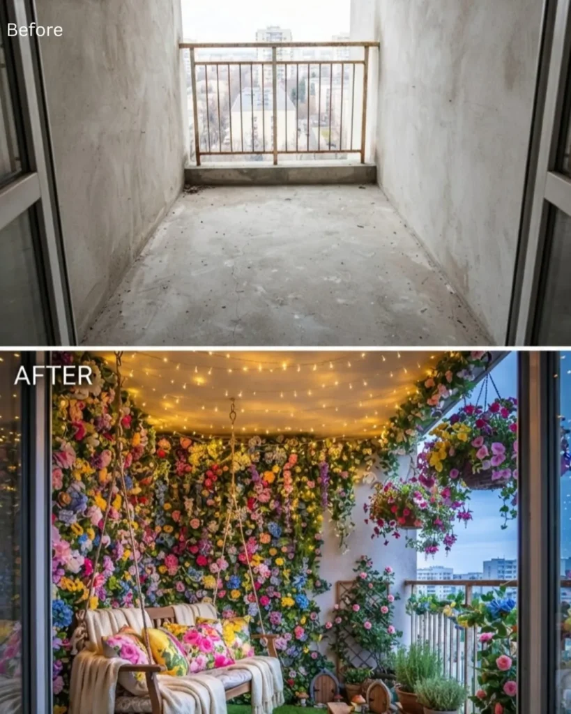 A Whimsical Fairy Garden Balcony Makeover
