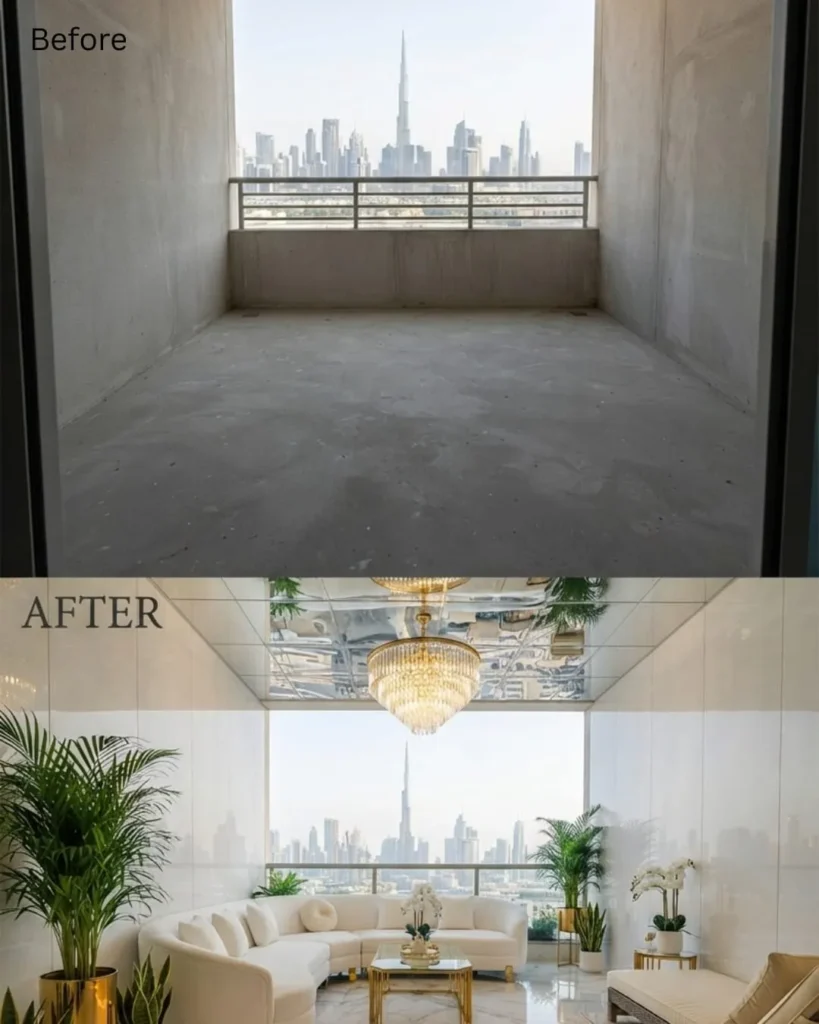 A Glamorous Dubai Luxury Balcony Makeover