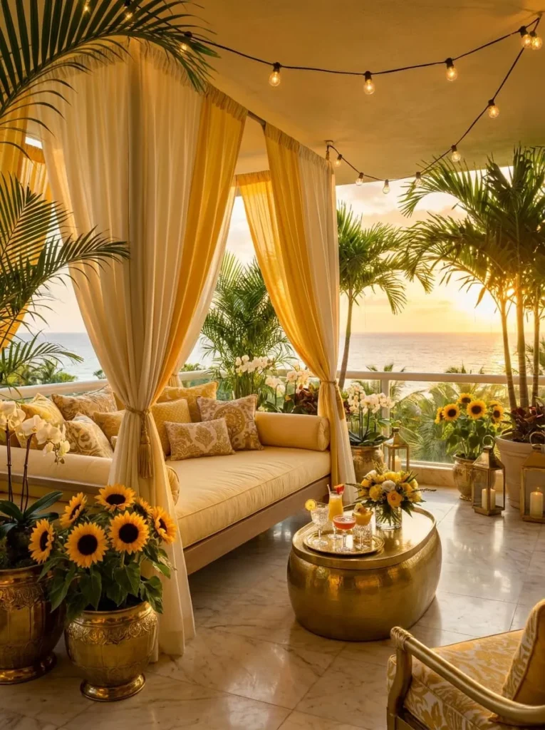 Contemporary Yellow Outdoor Oasis