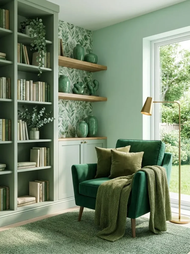 Mint Green Reading Nook