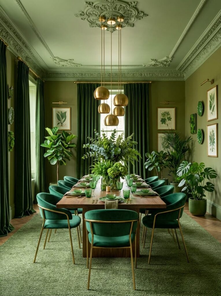 Olive Green Dining Room
