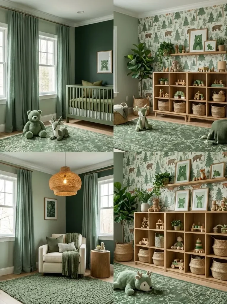 Forest Green Baby Boy Bedroom