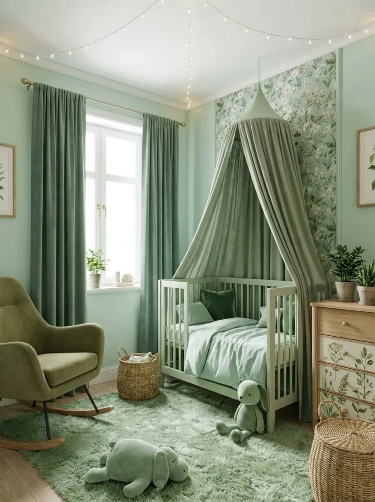 Mint Green Baby Girl Bedroom