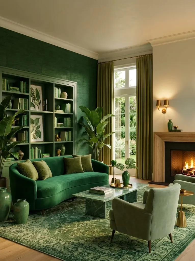 Emerald Green Living Room