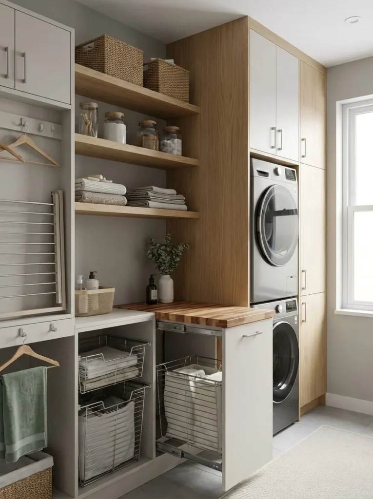 Compact Apartment Laundry Room
