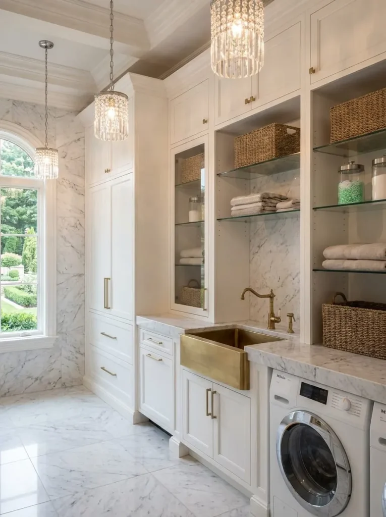 Luxury Marble Laundry Room