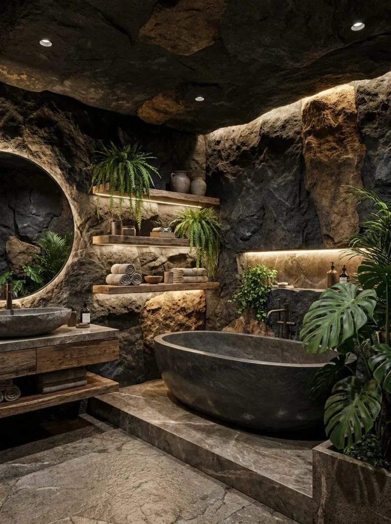 Luxury Cave Inspired Washroom