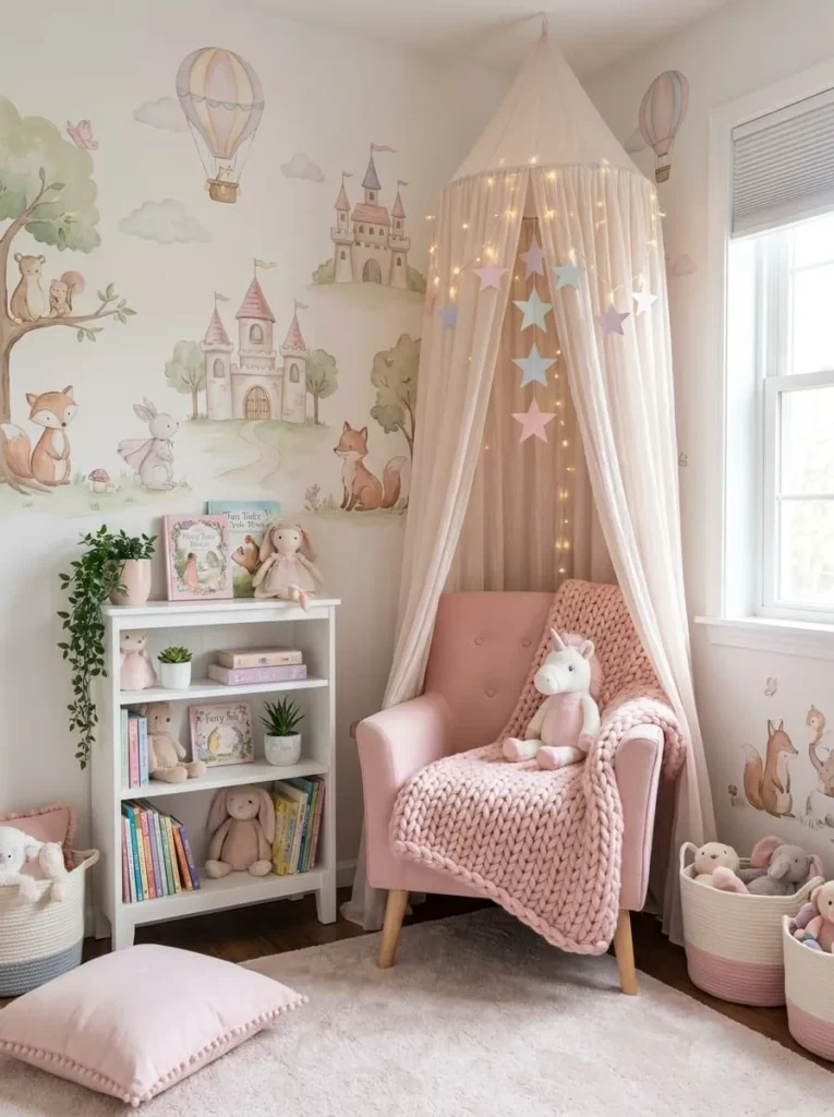 Cute Character Inspired Reading Corner