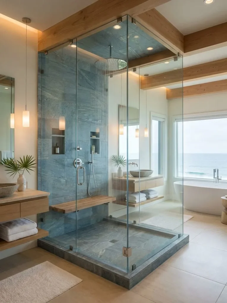 Rain Shower Spa Inspired Washroom