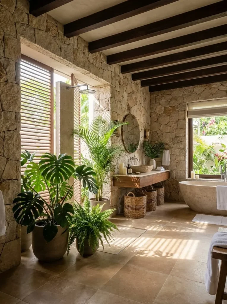 Indoor Plants for a Spa Inspired Washroom