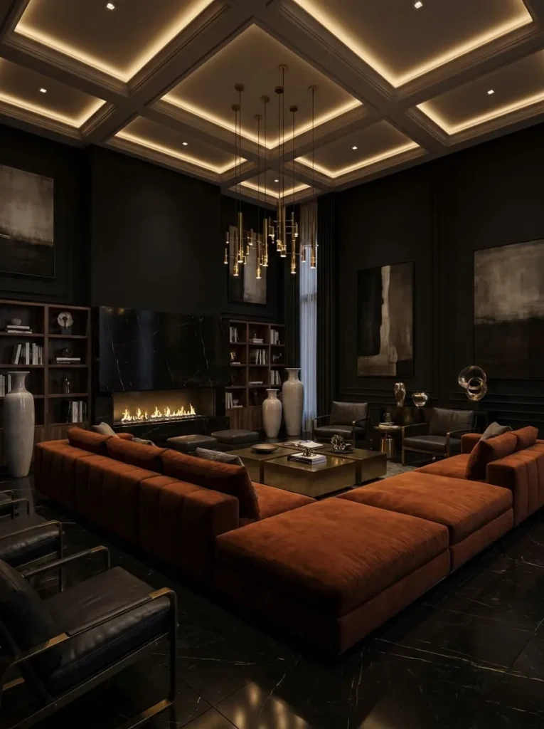 Industrial Loft with Rust Orange Details