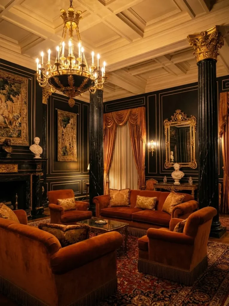  Luxury Penthouse with Copper Orange Accents