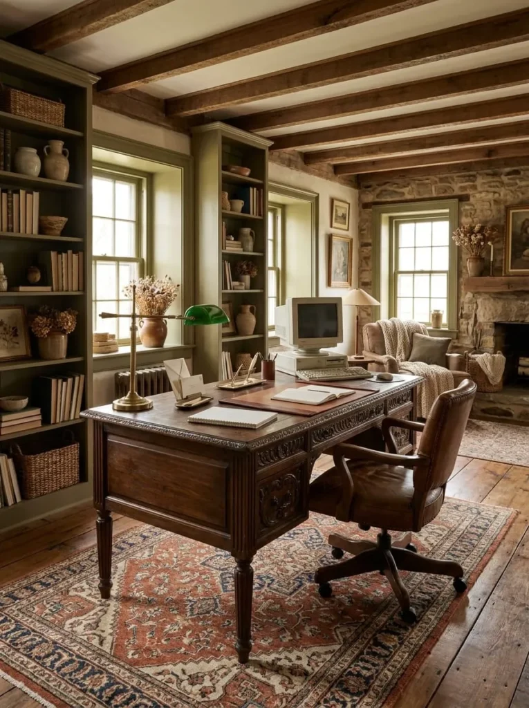 Vintage Boho Home Office