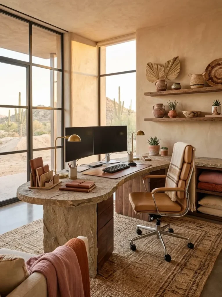 Desert-Inspired Boho Workspace