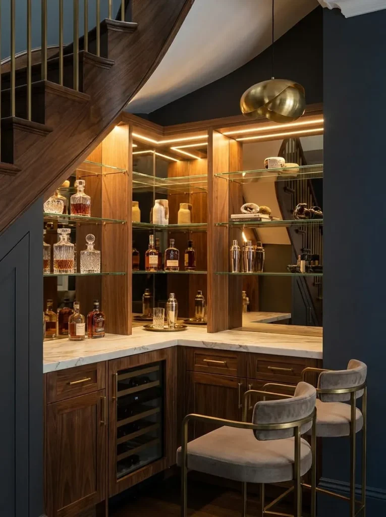 Mini Bar with Accent Lighting
