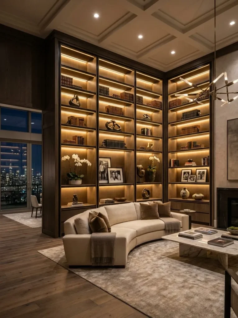 Floor-to-Ceiling Corner Shelves