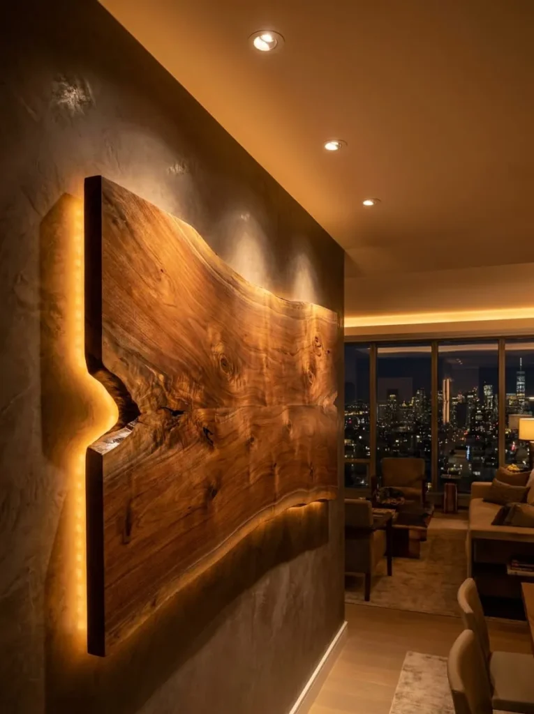 Live Edge Wood Statement Panel