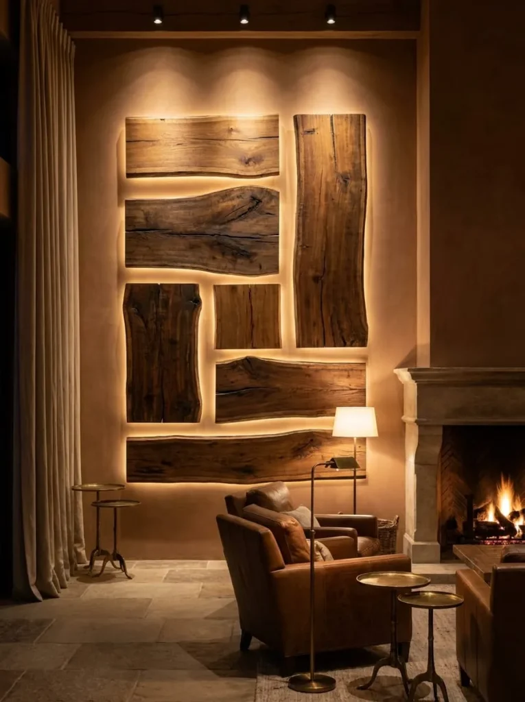 Reclaimed Live Edge Wall Display