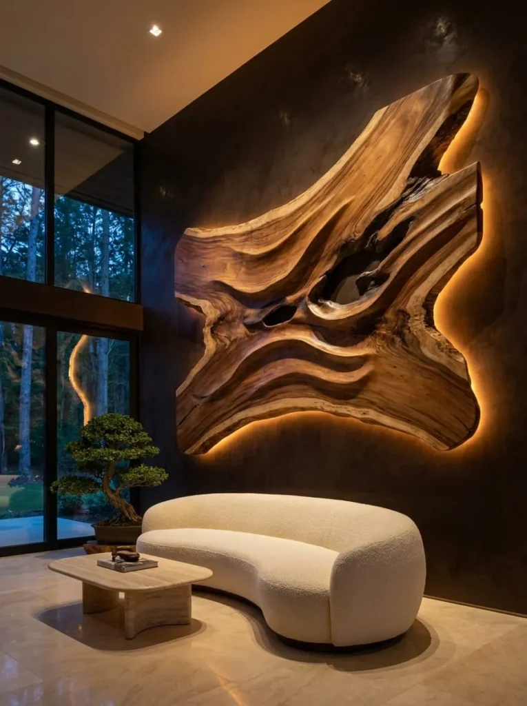  Organic Abstract Live Edge Sculpture