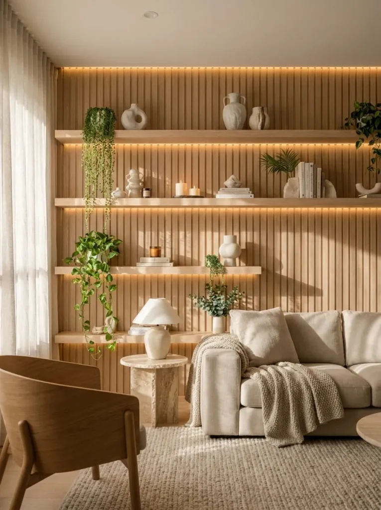 Minimalist Wooden Slat Wall Designs