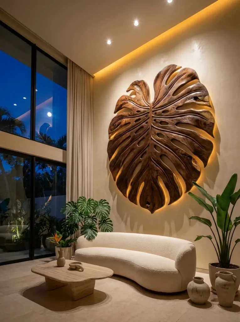 Monstera Wooden Leaf Wall Art