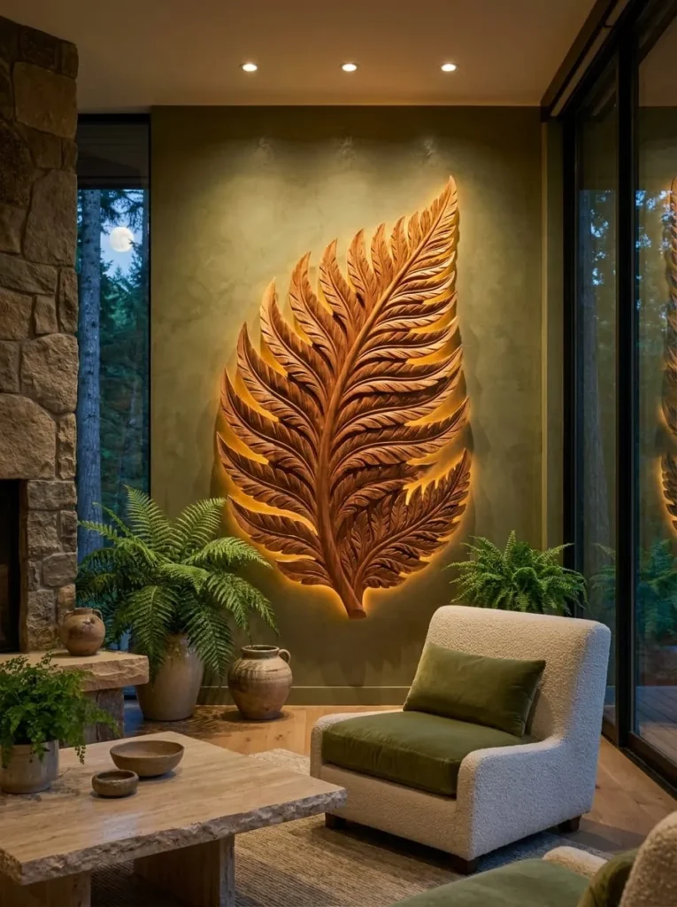 Fern Leaf Wooden Wall Art