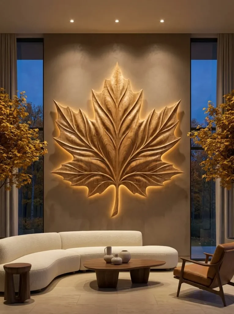 Maple Leaf Wooden Wall Art