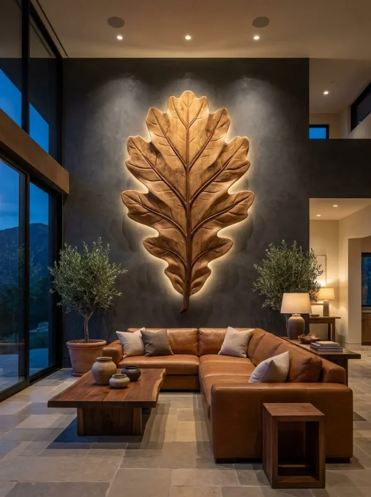 Oak Leaf Wooden Wall Art