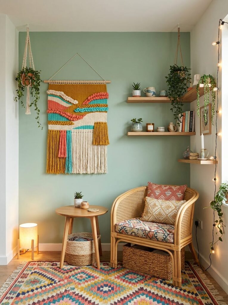 The Small Apartment Colorful Boho Corner
