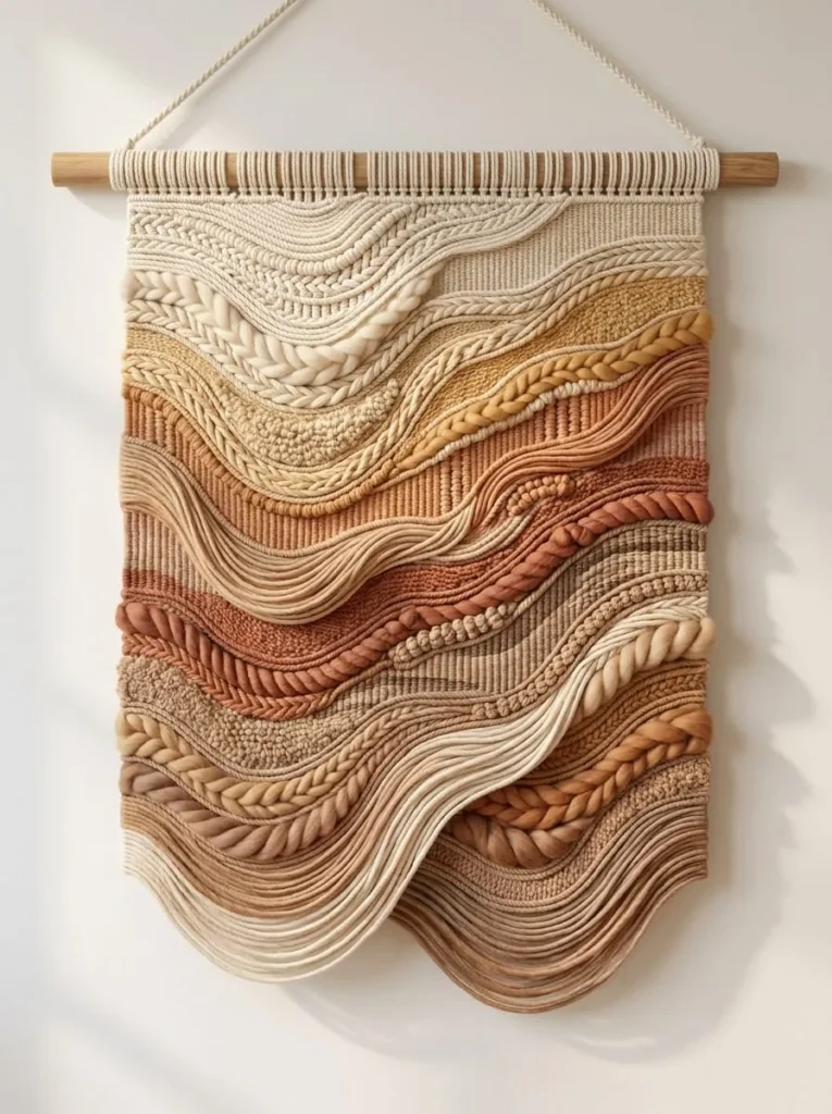 Canyon Topography Textile Art
