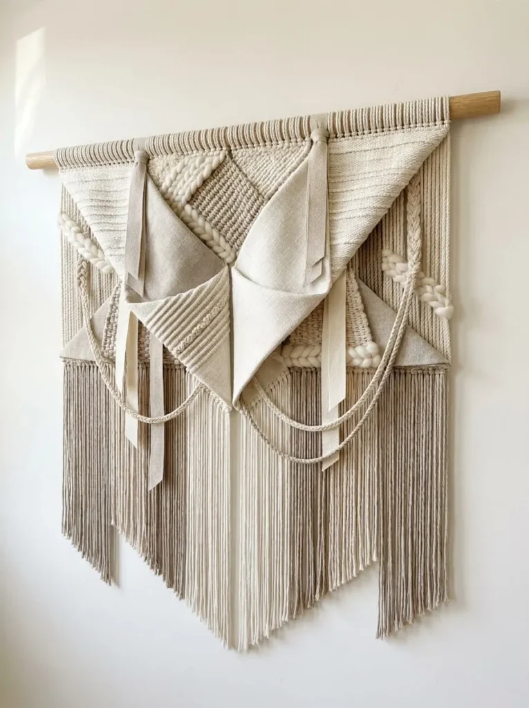Folded Origami Textile Sculpture