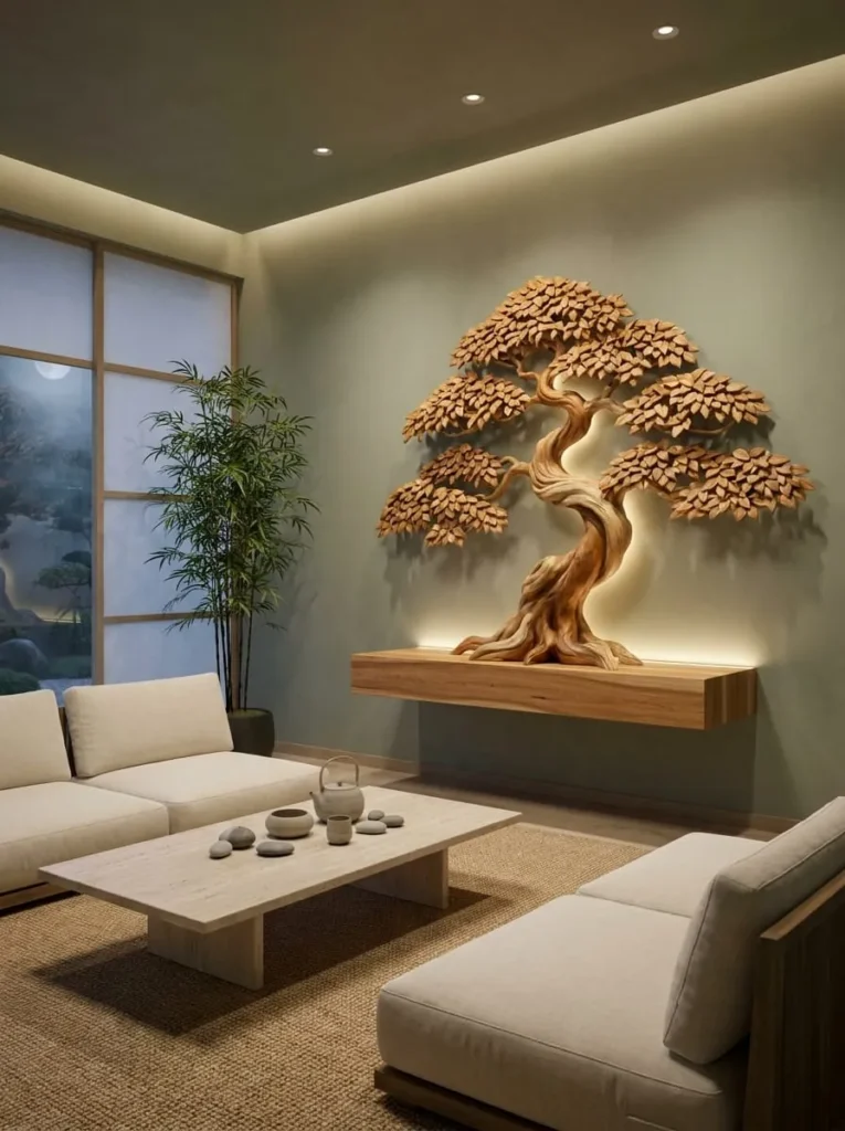 Bonsai Wooden Tree Wall Art