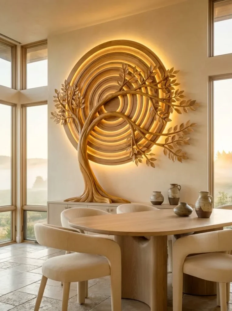 Sunrise Tree Wooden Wall Art