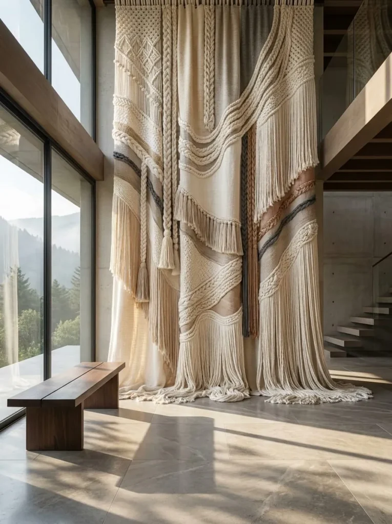 Statement Oversized Fiber Curtain