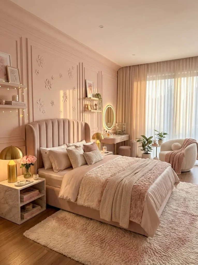 Soft Blush Pink Dream Bedroom