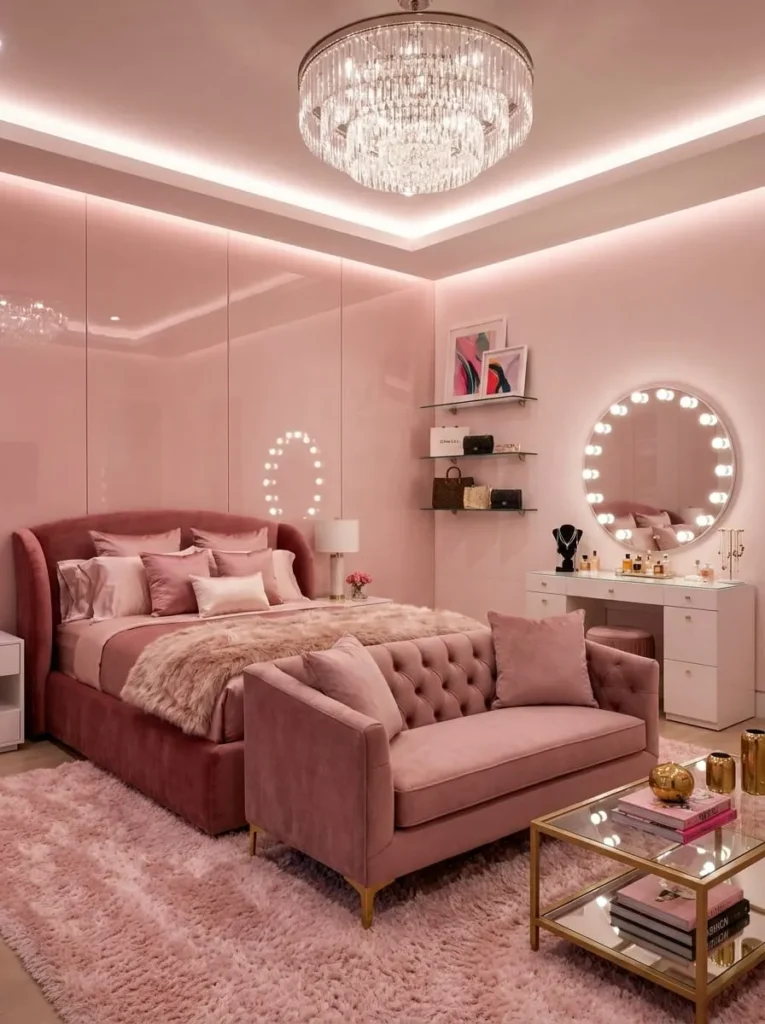  Barbie Inspired Glam Pink Room