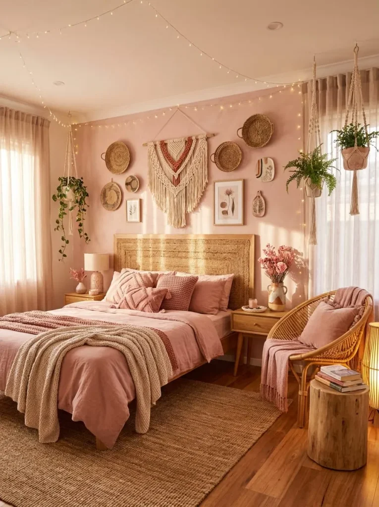Pink Boho Dream Bedroom
