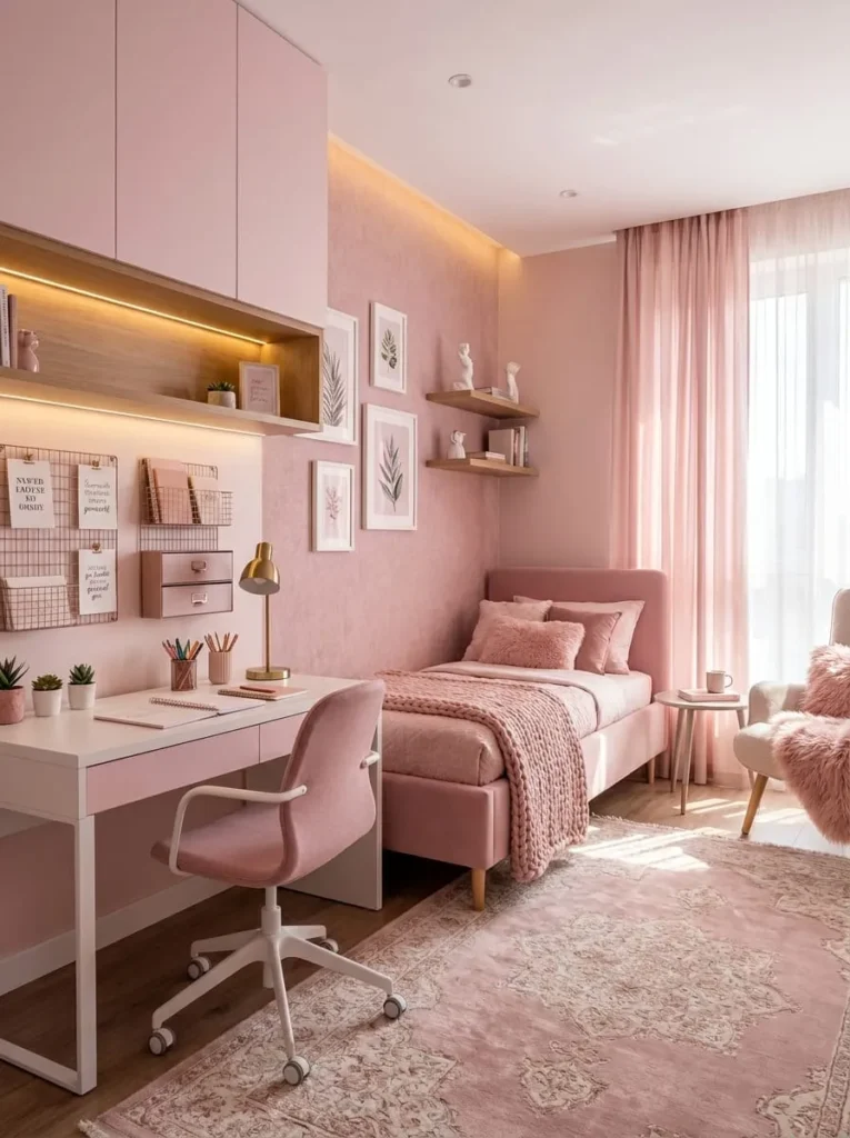 Pink Floral Garden Bedroom