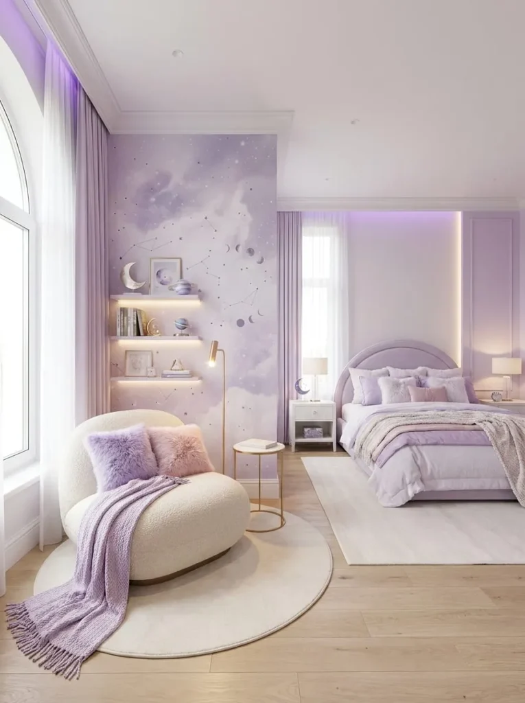 Purple Galaxy Reading Nook