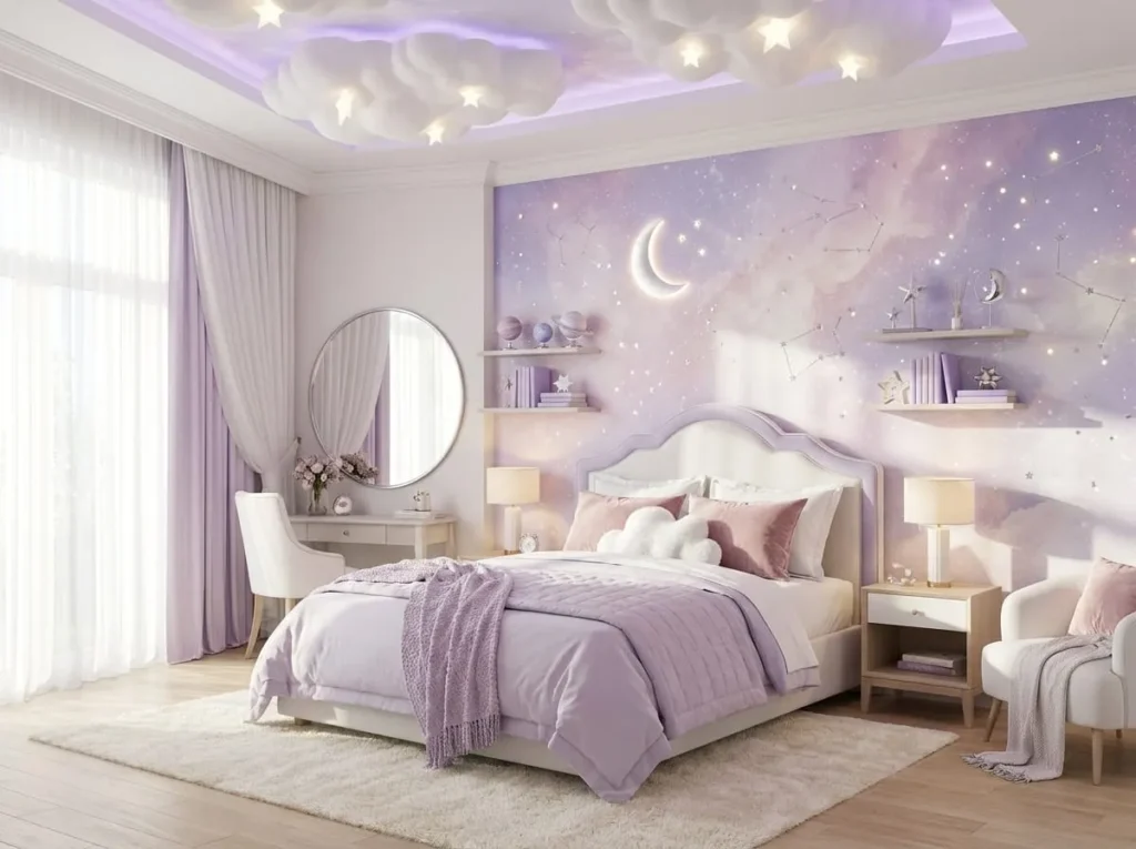 15 Magical Purple Galaxy Bedroom Ideas to Create a Stylish and Dreamy Teen Retreat